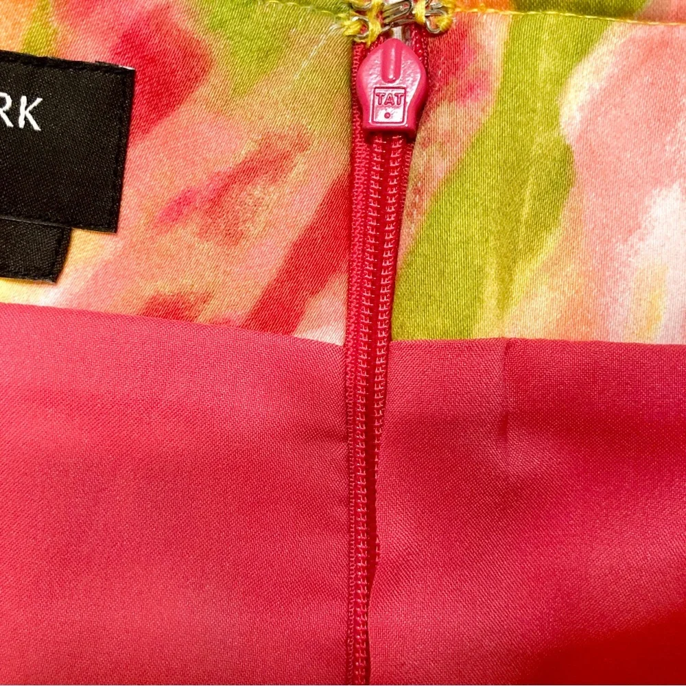 Jones New York Collection Pink, Lime, Yellow, & White Stretch Skirt - Size 16 - Picture 8 of 10